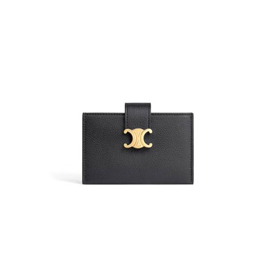 CELINE ACCORDEON CARD HOLDER NINO IN SUPPLE GRAINED CALFSKIN  10N843GHH.38NO (11*7*2.5cm)